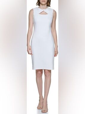 Calvin Klein Women's Cutout Detail Chest Sheath Dress NWT Size 8